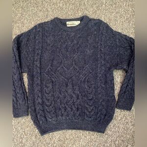 Aran Crafts Cable Knit Fisherman’s Sweater 100% Wool